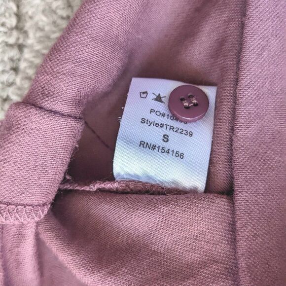 MOD REF Tie Front Button Down Crop Top mauve earthy tone Small @F1 - Picture 9 of 10